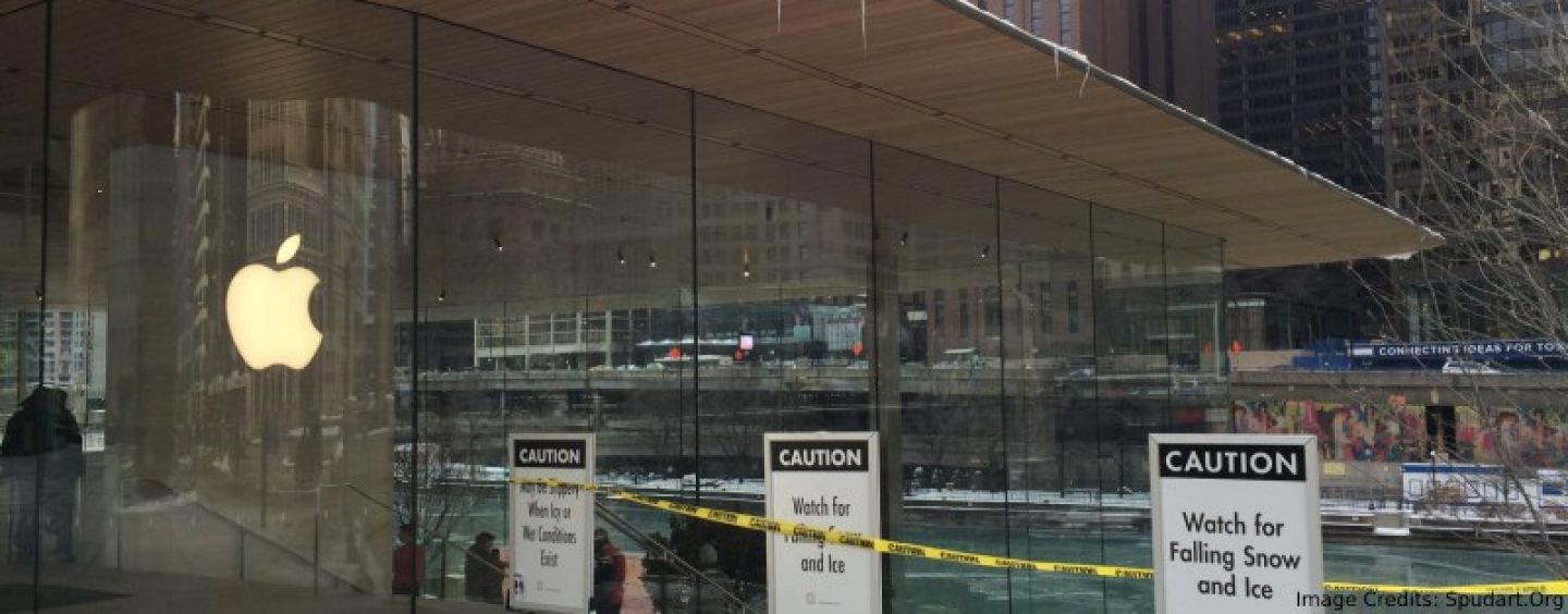 A Major Design Flaw In Chicago Apple Store Is Exposed By Winter’s Arctic Blast